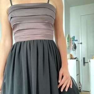 Two-tone Satin/Crepe Cocktail Dress